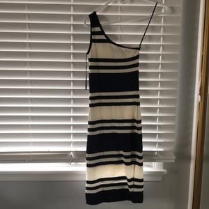 French connection stretchy one shoulder dress